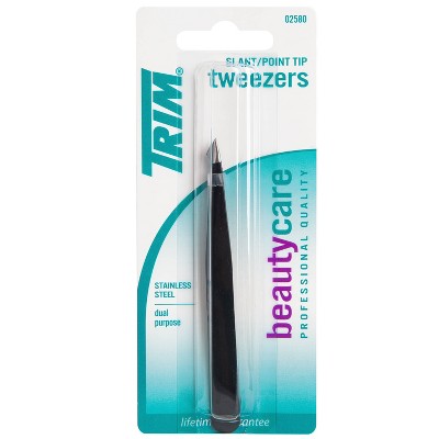 Trim Slant/point Tip Tweezers - Stainless Steel : Target