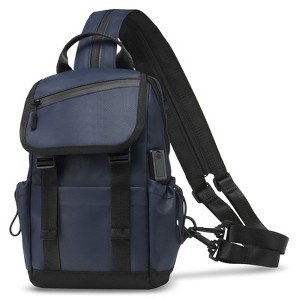 Unique Bargains Lightweight Waterpoof Convertible Sling Bag with USB Charge Port - 1 of 4
