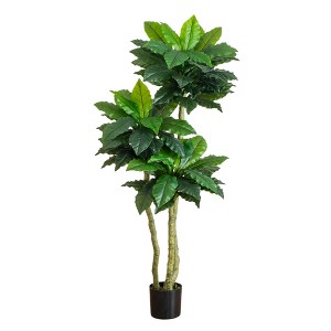 Nearly Natural 6-ft UV Resistant Artificial Bird Nest Fern Tree (Indoor/Outdoor) - 1 of 1