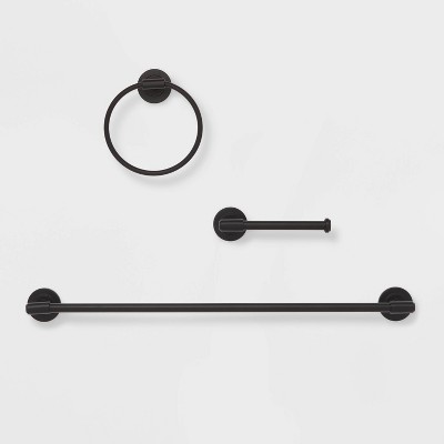 Modern Towel Rack Black - Threshold™