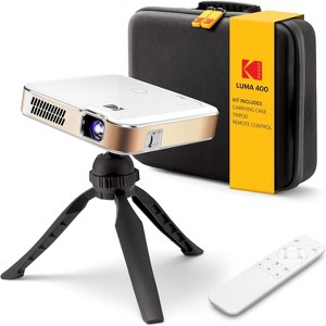 Kodak Luma 400 Smart Projector, HD Portable Pico Projector with Remote, Tripod & Carrying Case - 1 of 4