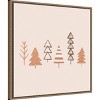 Amanti Art 22"x22" Winter Trees Illustration by Orara Studio Framed Canvas Wall Art Print - 2 of 4