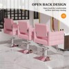 Karl Home Pink Heavy Duty Hydraulic Hair Stylist Salon Chair wiht Diamond Accents - 4 of 4