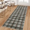 Indoor Modern Geometric Checkered Non Slip Area Rugs, Low Pile Non Slip Floor Carpet for Home Office - 4 of 4