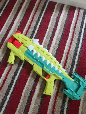 Nerf DinoSquad Armorstrike Dart Blaster, 8-Dart Rotating Drum, Drop Grip,  16 Nerf Elite Darts, Anklyosaurus Dinosaur Design - Nerf