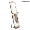 ALEXOUN Solid Wood Frame Floor Mounted Full-length Mirror,Wall Mounted，for Dressing Mirror, Bedroom Home Porch,Clothing Store. - 3 of 4