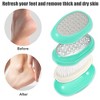 Unique Bargains 3 in 1 ABS Stainless Steel 430 Foot Callus Remover Pedicure Foot File Light Green Silver Tone 3 Pcs - 2 of 4