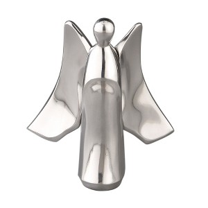 Nambe Angel Nativity Figure – Serene Angel in Adoration, Metal Alloy Holiday Décor Statue, 7” H × 5” W, Meaningful Christmas Gift - 1 of 4