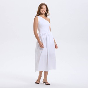 Women's Off the Shoulder Midi A-Line Dress - A New Day™ - 1 of 3