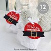 Big Dot of Happiness Jolly Santa Claus - Christmas Party Clear Goodie Favor Bags - Treat Bags With Tags - Set of 12 - 2 of 4