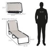 Kumasinova Folding Chaise Lounge Chair with Breathable Mesh Seat, Outdoor Reclining Patio Tanning Chair for Beach, Poolside, Deck & Backyard - 3 of 4