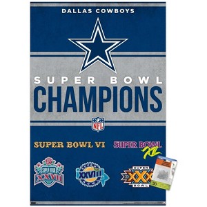 Trends International NFL Dallas Cowboys - Champions 23 Unframed Wall Poster Prints - 1 of 4