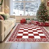 2x6 Runner Rug,Checkered Christmas Rugs for Holiday Decor,Non Slip Low Pile Washable Rug for Kitchen - 4 of 4