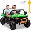 Coucheta 24V 2-Seater Ride On Dump Truck with Parent Remote Control, 4WD Battery Powered UTV for Kids, EVA Tires & Headlights - 2 of 4