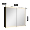 LED Bathroom Medicine Cabinet with Mirror, Surface or Recessed Mount, Defogger, Memory Function, 3-Color Lighting, USB & Outlet, Dimmer - 4 of 4