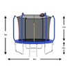 Jump Into Fun Trampoline Outdoor With UV-Resistant Jumping Mat,6 High Safety Fence Poles ,Basketball,Ladder For Kids Recreational Trampoline - 2 of 4
