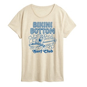 Women's - Spongebob Squarepants - Bikini Bottom Surf Short Sleeve Graphic T-Shirt - 1 of 4