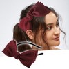 Unique Bargains Women's Fashion Satin Bow Knot Headband 0.31 Inch Wide 1 Pc - 2 of 4
