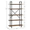 5 Tier Bookcase, 67.9” Bookshelf for Living Room, Large Book Shelf with 5 Open Bookshelves with Roman Column, Display Shelves - 2 of 4