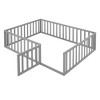 CAVINAS Full Size Wood Montessori Bed,Modern Floor Bed Frame with Safety Fence and Door,Toddler Bed for Bedroom - 4 of 4