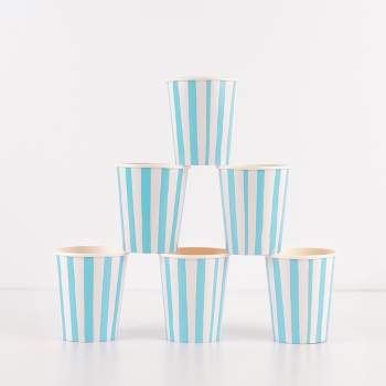 Meri Meri Blue Stripe Cups (Pack of 8)