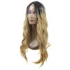 Unique Bargains Women's Lady Curly Human Hair Wigs 28" with Wig Cap - 2 of 4