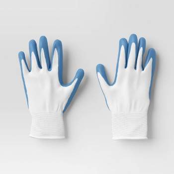 S/M Outdoor Garden Dipped Gloves in Quilt Blue and Mindful Mint - Room Essentials™