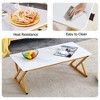 CAVINAS Coffee Table with Slate Top, Rectangular Living Room Furniture, Modern Metal Coffee Table for Living Room, Bedroom - 3 of 4