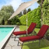 Aoodor 72 x 21 x 3 Inches Patio Chaise Lounger Cushions, Olefin Fabric Slipcovers with Sponge Foam, Set of 2 - 2 of 4
