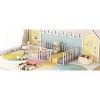 Okak Modern Floor Bed Frame with Safety Fence and Door, Metal Children's Floor Bed Frame for Kids Girls Boys Easy to Assemble - 3 of 4