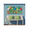 Cottage Garden West of The Wind Polly and Friends Blue, Red, Green 48 x 24 Inch Waterproof Gallery Wrapped Canvas, Outdoor Garden, Yard, Patio All - 2 of 2