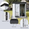 5 x 3 Ft Outdoor Storage Shed, All Weather Metal Sheds w/Lockable Doors, Floor, Sloping Roof and 2 Vent, Outside Waterproof Tool Shed for Garden - 3 of 4