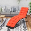 Tangkula Set of 4 73" Lounge Chaise Cushion Padded Recliner Cushion - 3 of 4