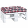 vidaXL Chair Cushion Outdoor Patio Pallet Seat Cushion Sofa Chair Pad Fabric - Red Check Pattern 47.2" x 31.5" x 4.7" - 3 of 4