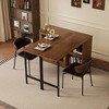 Luck Live Multifunctional Expandable Sideboard, Convertible Dining Table for Living & Dining, Walnut Color - 4 of 4