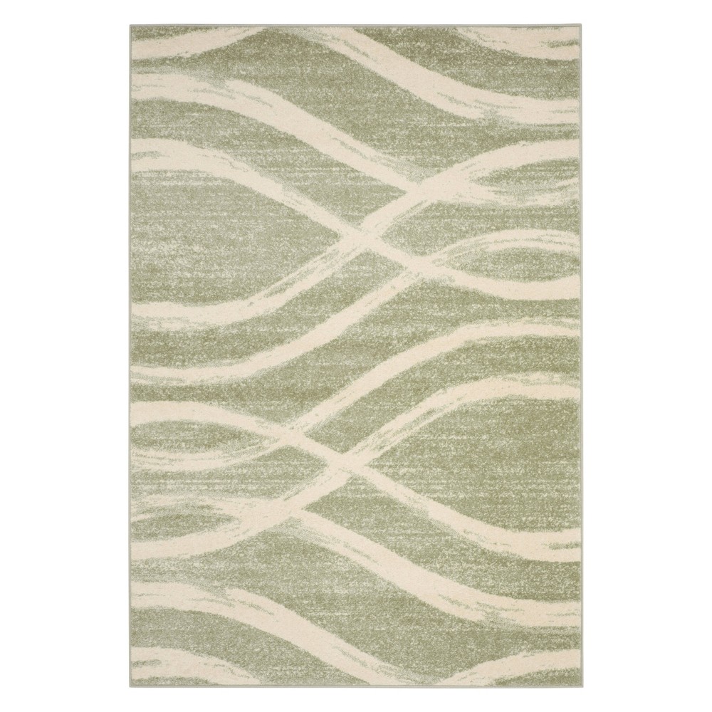 4'x6' Wave Area Rug Sage/Cream - Safavieh