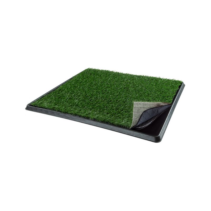 Artificial Grass Puppy Pee Pad for Dogs and Small Pets - 20x25 Reusable 4-Layer Training Potty Pad with Tray - Dog Housebreaking Supplies by PETMAKER, 5 of 8