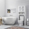 Yaheetech Modern Free-Standing Over-the-Toilet Storage with Cabinet and Shelf for Bathroom - 2 of 4