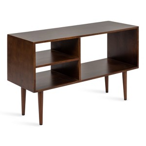 Kate and Laurel Locklear Rectangle Wood Console Table, 38x14x25, Walnut Brown - 1 of 4