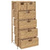vidaXL Storage Unit Brown Water hyacinth, Metal 18.5x14.6x39.4 in - 4 of 4