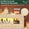 Christmas Advent Calendar with 24 Countdown Drawers Built-in LED Lights, Festive Christmas Countdown Centerpiece for Office, Family Holiday Home Decor - 2 of 4