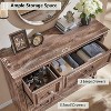 Mastgoal 48" Farmhouse Dresser with 6 Drawers, Rustic Wood Closet Storage with Roman Column for Bedroom - 2 of 4