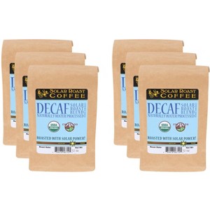 Solar Roast Coffee Whole Bean Decaf Blend - Case of 6 - 12 oz - 1 of 2