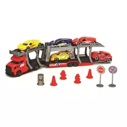 Dickie Toys Transporter Set with 5 Diecast Cars
