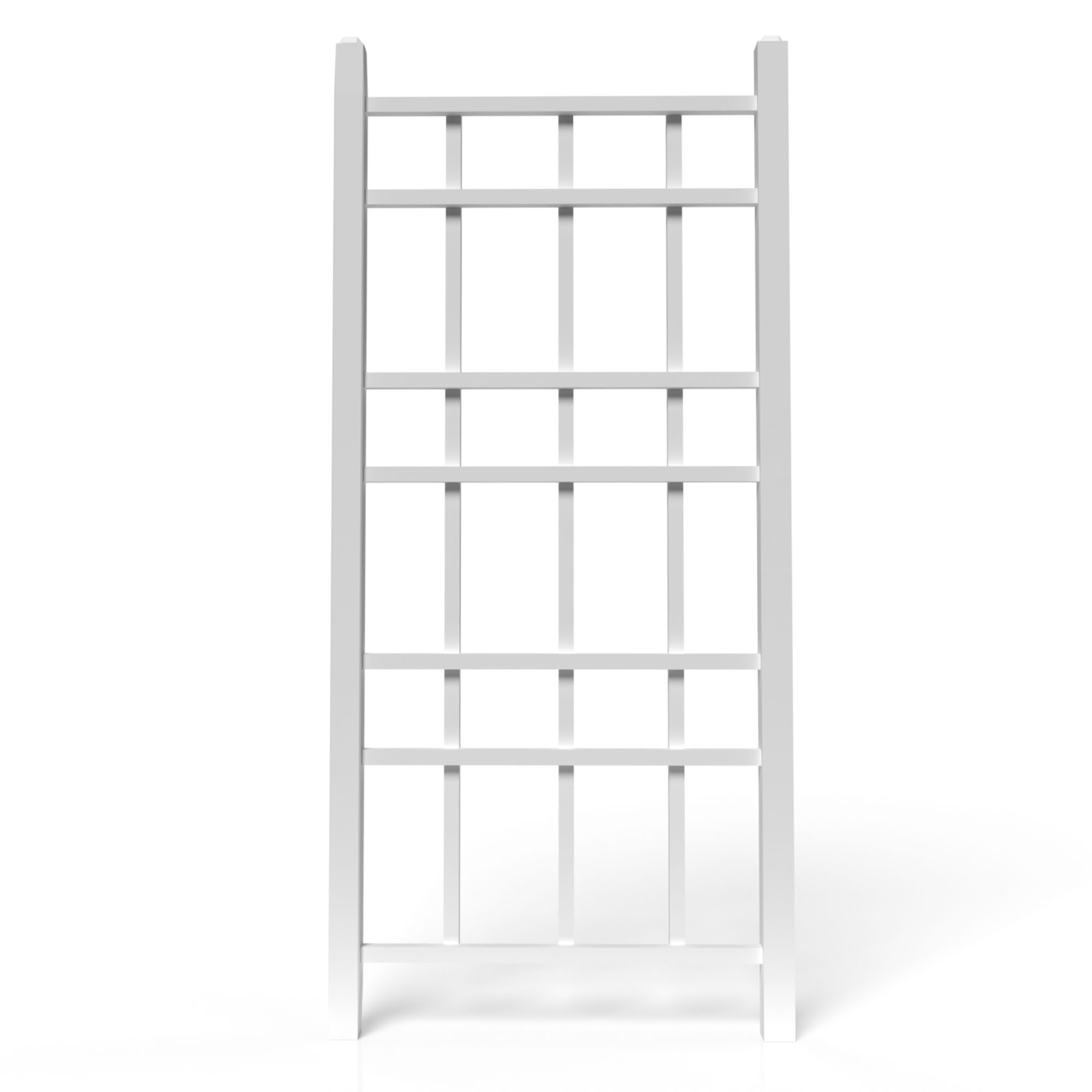 Dura-Trel Cottage 28 by 66 Inch Heavy Duty Weather Stabilized PVC Vinyl Outdoor Garden Patio Trellis with Wall Mounting Screws and Spacers, White