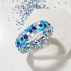 Ross-Simons Blue and White Multi-Stone Cluster Bracelet in Sterling Silver Size 7.25 - 3 of 4