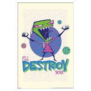 Trends International Invader Zim - I'll Destroy You Framed Wall Poster Prints - 1 of 4