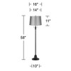360 Lighting Dyna 58" High Black and Satin Gray Shade 2-Light Floor Lamp - 4 of 4