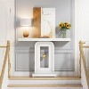 Gulches Modern Console Sofa Entryway Table - Gold Decor, Geometric Base, White Faux Marble Top, 39.4" - 3 of 4
