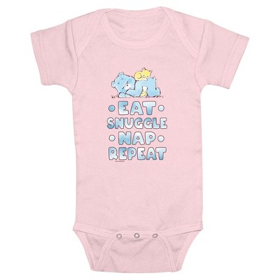 Infant's Care Bears Bedtime Bear Eat Snuggle Nap Repeat Bodysuit ...